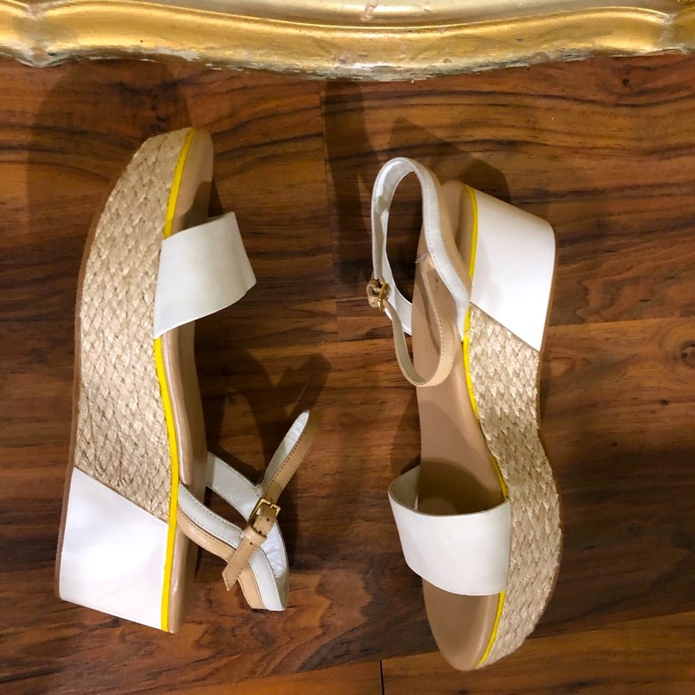 Cole Hann New Cream Platform Sandals
